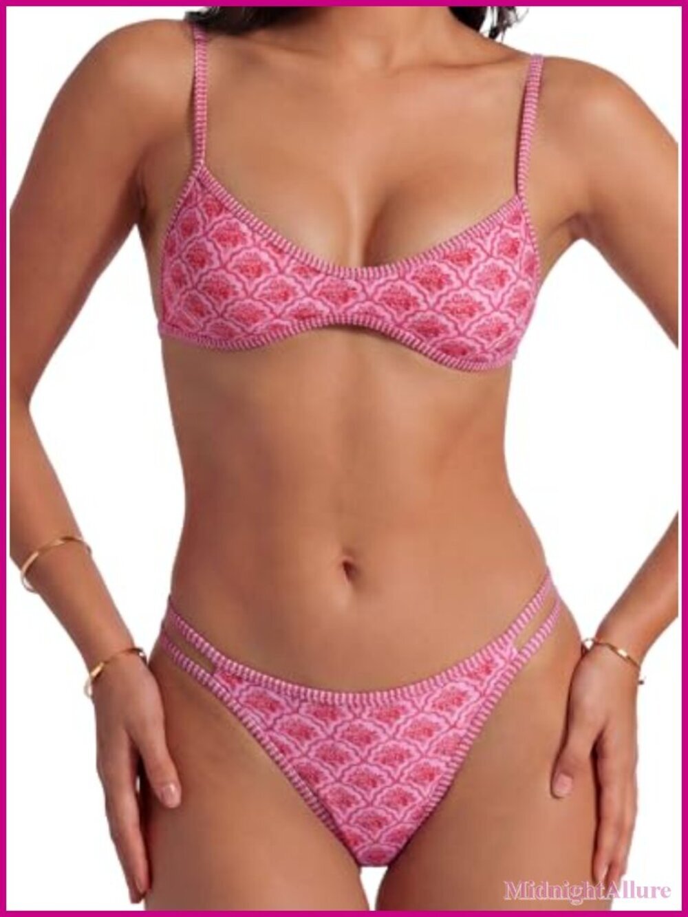 Sexy High Cut Cheeky String Bikini Sets 2 Piece Micro Bathing Suit Swimwear